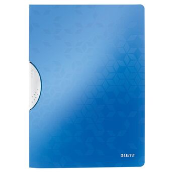 LEITZ Classificador com Clipe ColorClip Wow, A4, 30 Folhas, Azul Metálico
