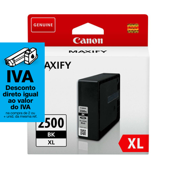 Canon Tinteiro Original Maxify PGI-2500 XL de Alto Rendimento, Preto, Individual, 9254B001AA