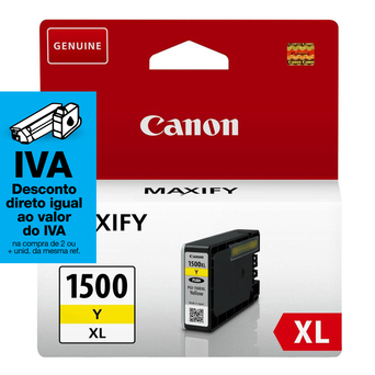 Canon Tinteiro Original Maxify PGI-1500 XL de Alto Rendimento, Amarelo, Individual, 9195B001
