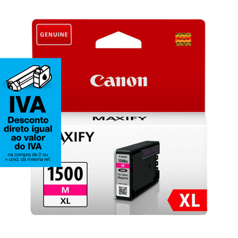 Canon Tinteiro Original Maxify PGI-1500 XL de Alto Rendimento, Magenta, Individual, 9194B001