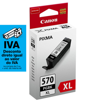 Canon Tinteiro PGI-570PGBK XL (0318C001) preto, pacote único, de alto rendimento