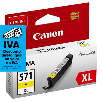 Canon Tinteiro CLI-571Y XL (0334C001) amarelo, embalagem individual, alto rendimento