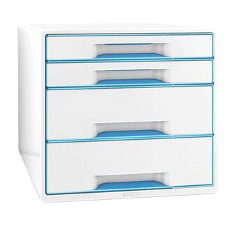 LEITZ Arquivador WOW 287 x 363 x 270 mm em poliestireno branco/Azul
