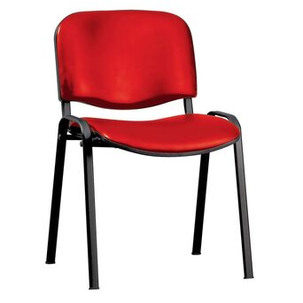 LINEA FABBRICA Cadeira de Visitante Visi Rena, Pele Sintética, Vermelho