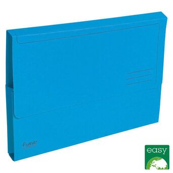 EXACOMPTA Bolsas de documentos Forever® para 200 folhas A4, 245 x 325 mm, cartão reciclado, azul, conjunto de 10