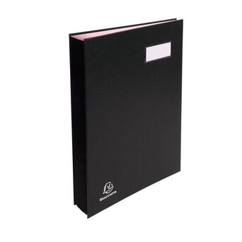 EXACOMPTA Livro de assinaturas Manager A4 150 folhas, 20 compartimentos, PVC preto