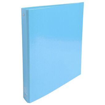 EXACOMPTA Dossier de argolas Iderama com 4 argolas em O de 30 mm para 275 folhas A4, 320 x 260 mm, cartão com polipropileno, azul-claro