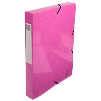 EXACOMPTA Caixa de arquivo Iderama para 350 folhas A4 com lombada de 40 mm, em polipropileno, rosa
