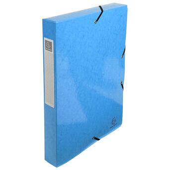 EXACOMPTA Caixa de arquivo Iderama para 350 folhas A4 com lombada de 40 mm, em polipropileno, azul-claro