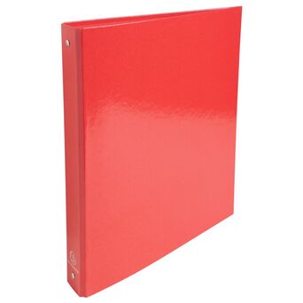 EXACOMPTA Dossier de argolas Iderama com 4 argolas em O de 30 mm para 275 folhas A4, 320 x 260 mm, cartão com polipropileno, vermelho