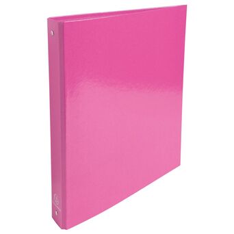 EXACOMPTA Dossier de argolas Iderama com 4 argolas em O de 30 mm para 275 folhas A4, 320 x 260 mm, cartão com polipropileno, rosa