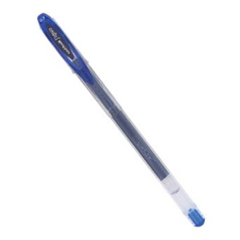 uni-ball Esferográfica de Tinta de Gel Signo, Ponta Média de 0,7 mm, Corpo de Plástico AS Transparente com Pega, Tinta Azul