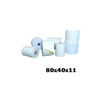 SITTEN Rolo de Papel Térmico, 80 x 40 x 11 mm, Branco