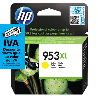 HP Tinteiro Original 953XL, Alto Rendimento, Embalagem Individual, Amarelo, F6U18AE#BGY