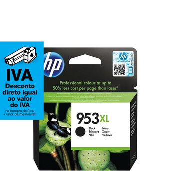 HP Tinteiro Original 953XL, Alto Rendimento, Embalagem Individual,  Preto, L0S70AE#BGY