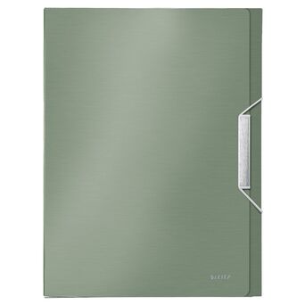 LEITZ Caixa de arquivo com elásticos Style, A4, 250 folhas, lombada de 30 mm, verde pálido