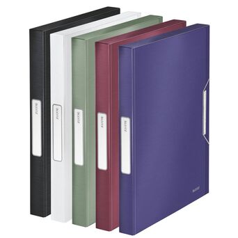 LEITZ Caixa de Arquivo com Elásticos Style, A4, 250 Folhas, Lombada de 30 mm, Branco Ártico