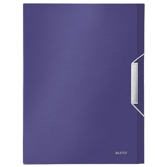 LEITZ Caixa de arquivo com elásticos Style, A4, 250 folhas, lombada de 30 mm, azul Titan