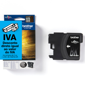 brother Tinteiro Original LC-1100, Preto, Embalagem Individual, LC1100BKBP