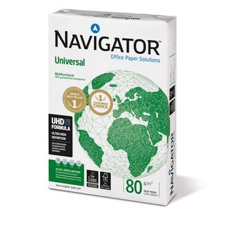 Navigator Papel Impressora A4 Multiusos, Universal, 80 g/m², Branco, Resma
