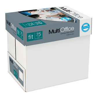 MULTIOFFICE STRESS FREE PAPER Papel Multiusos para Laser, Jato de Tinta, Fotocopiadoras e Fax A4 75 g/m² Branco (Caixa 5 Resmas)