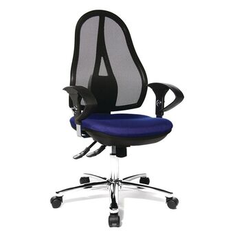 TOPSTAR Cadeira Operativa de Escritório Open Point® Deluxe SY, Rede, Altura: 103 – 111 cm, Azul e Preto