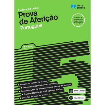 PORTO EDITORA Livro Preparação para a Prova de Aferição, Português, 5º ano