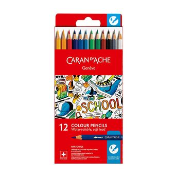 Caran D'Ache Lápis de Cor School, 12 Cores