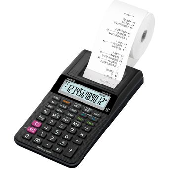 CASIO Calculadora de Secretária com Impressão HR-8RCE de 12 dígitos