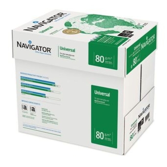 Navigator Papel Impressora A4 Multiusos Universal, 80 g/m², Branco Caixa 5 Resmas