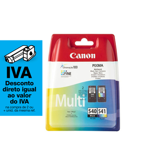 Canon Tinteiro PG-540 (Preto) + CL-541 (Magenta, Amarelo e Azul), 5225B007