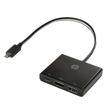 HP Hub USB-C™ para Multiportas, HDMI, USB-C™ e USB, Preto