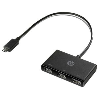 HP Hub USB-C para USB-A Europe, Preto