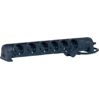 Legrand Extensão, 6 Tomadas com Terra, 1,5 m, Preto