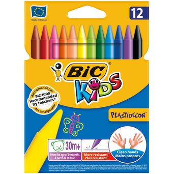 BIC Lápis de Cera Kids Plastidecor®, 12 Unidades