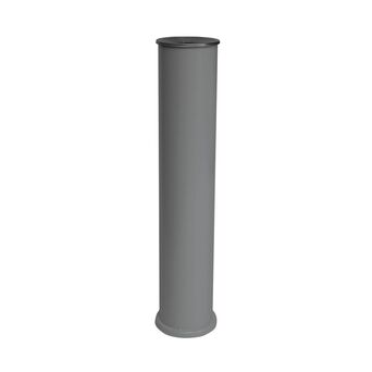 Cinzeiro de Pé, 640 x 125 mm, Chapa de Aço e Aço Inox, Cinzento Claro