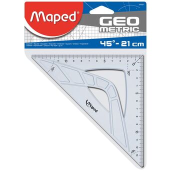 Maped Esquadro GeoMetric 21 cm 45/°45°, Transparente