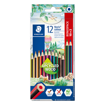 STAEDTLER Lápis de Cor Noris® Colour185, Corpo Hexagonal, Embalagem de 12 Cores