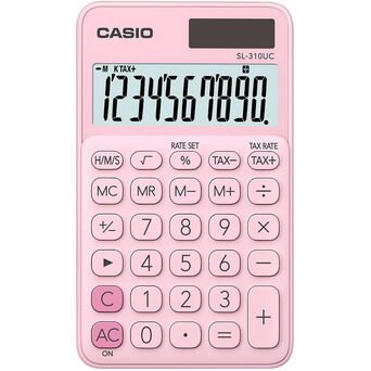 CASIO Calculadora de Bolso SL-310UC, 10 Dígitos, Rosa