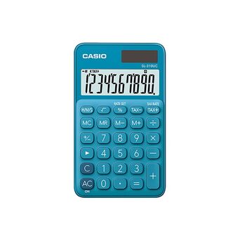 CASIO Calculadora de Bolso SL-310UC, 10 Dígitos, Azul