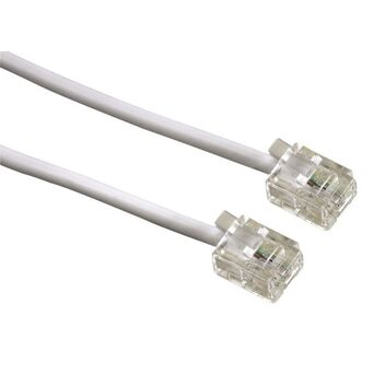 hama Cabo de Ligação Modular, RJ-11 (M) para RJ-11, 3 m, Branco