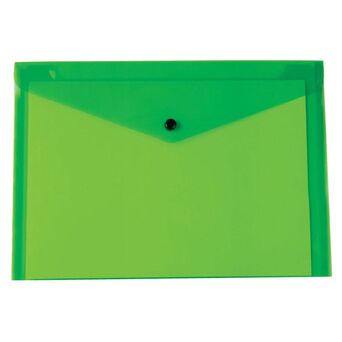 Beautone Bolsa de Documentos, A7, Polipropileno, Verde Transparente