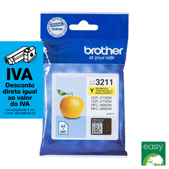 brother Tinteiro LC-3211, Amarelo, Embalagem Individual, LC-3211Y