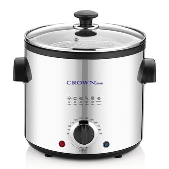 CROWN JAPAN Fritadeira ACRE3832, 2000 W, 1,5 L, Cinzento