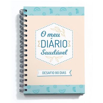 Agenda Fotobook ‘O meu Diário Saudável’, 22 x 14,8 cm, Azul e Rosa