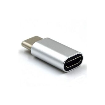 EWENT Adaptador Micro USB Tipo B (F) – USB-C (M), 3.1, Prateado