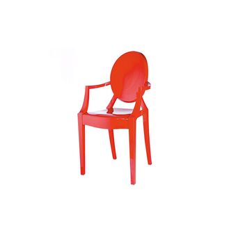 Cadeira de Visitante Valentina, 53,7 x 93 x 52,5 cm, Policarbonato, Vermelho, 4 Unidades