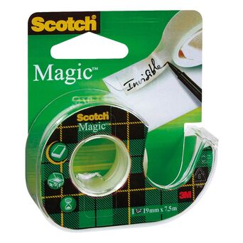 Scotch Fita Invisível para Escritório Magic™, Dispensador Manual, Transparente, 19 mm x 7,5 m