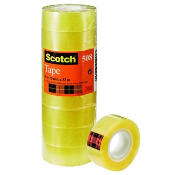 Scotch Fita transparente 508, 15 mm x 33 m, embalagem de 10