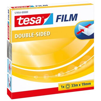 tesa Fita Adesiva Dupla Face tesafilm®, Transparente, 19 mm x 33 m